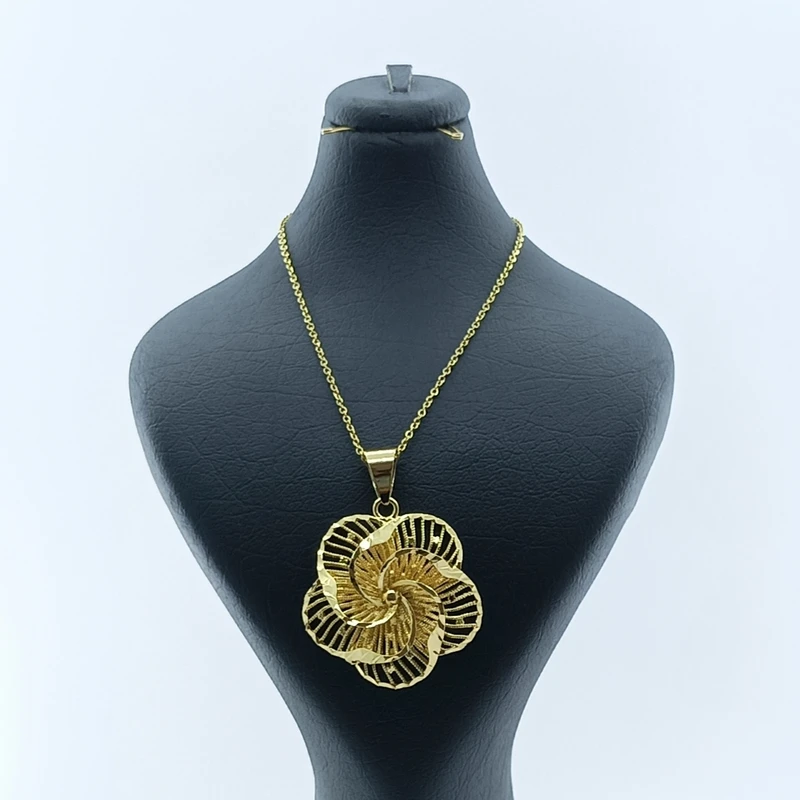 گردنبند زنانه مدل گل رز کد G0011