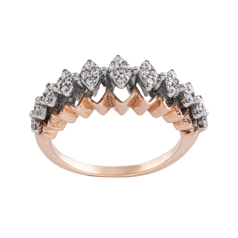 انگشتر طلا 18 عیار زنانه نیکان گلد مدل KF 333 سایز 56