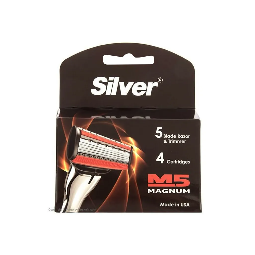 تیغ یدک سیلور مدل M5 Magnum بسته 4 عددی