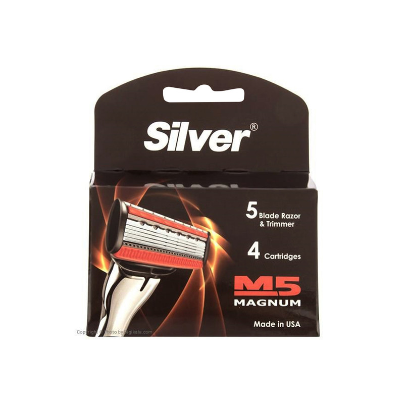 تیغ یدک سیلور مدل M5 Magnum بسته 4 عددی تیغ یدک سیلور مدل M5 Magnum بسته 4 عددی
