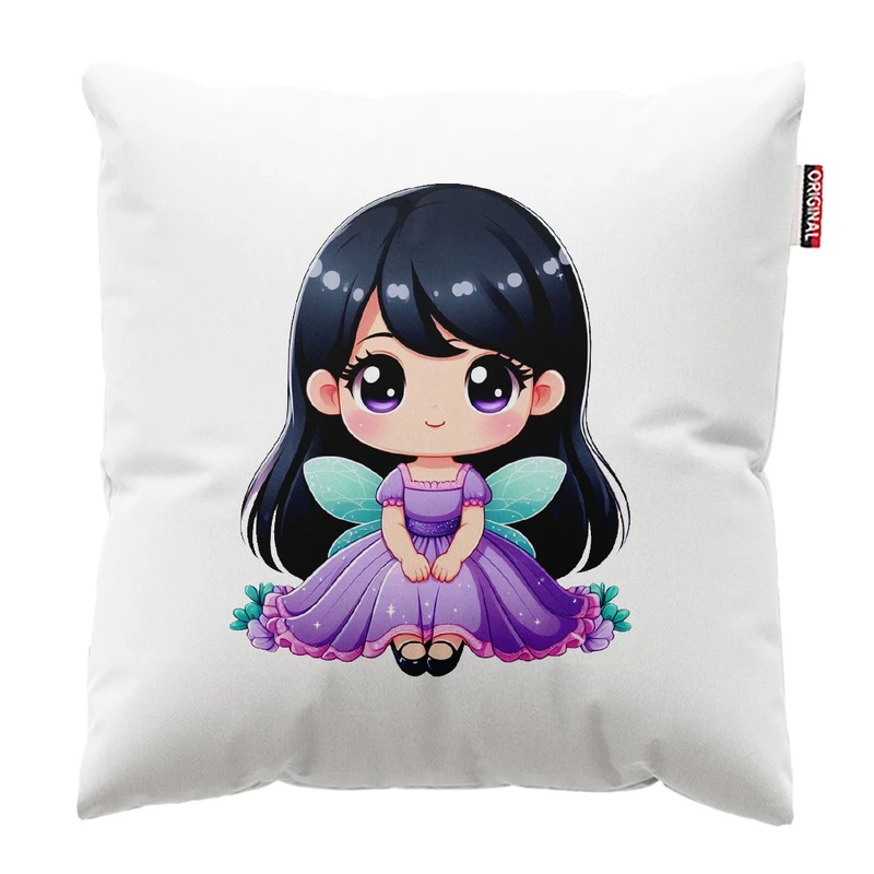 کوسن پاد آفرین طرح دختر کوچولو کد 3742 سایز 30*30 سانتی متر