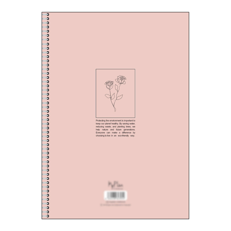 دفتر مشق 100 برگ مای پلن طرح پر مدل صفحات شماره دار کد F1202