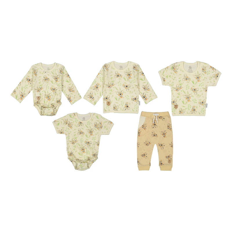 ست 5 تکه لباس راحتی نوزادی پی اند ای مدل هاوایی