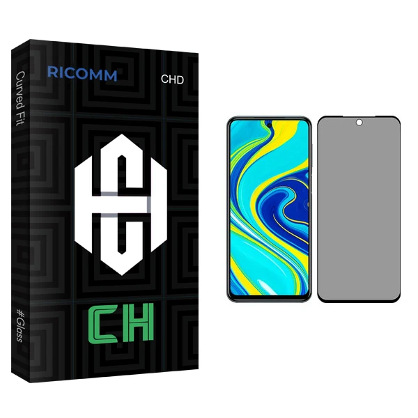 محافظ صفحه نمایش حریم شخصی ریکام مدل CH مناسب برای گوشی موبایل شیائومی Redmi Note 9 Pro