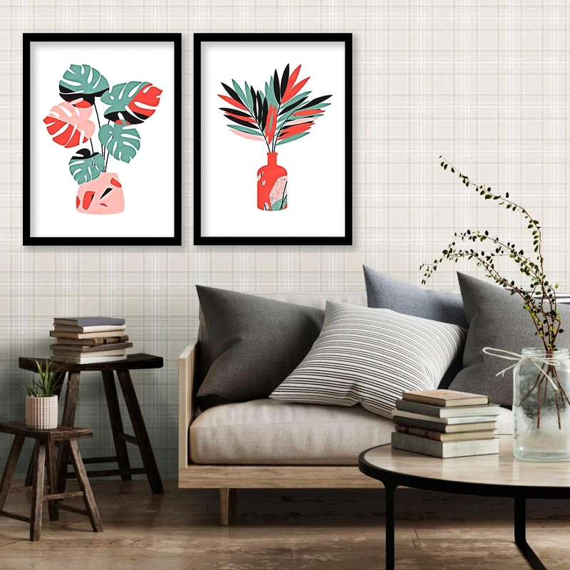 تابلو صبا طرح مدل دکوراتیو مینیمال کد 02 مجموعه 2 عددی