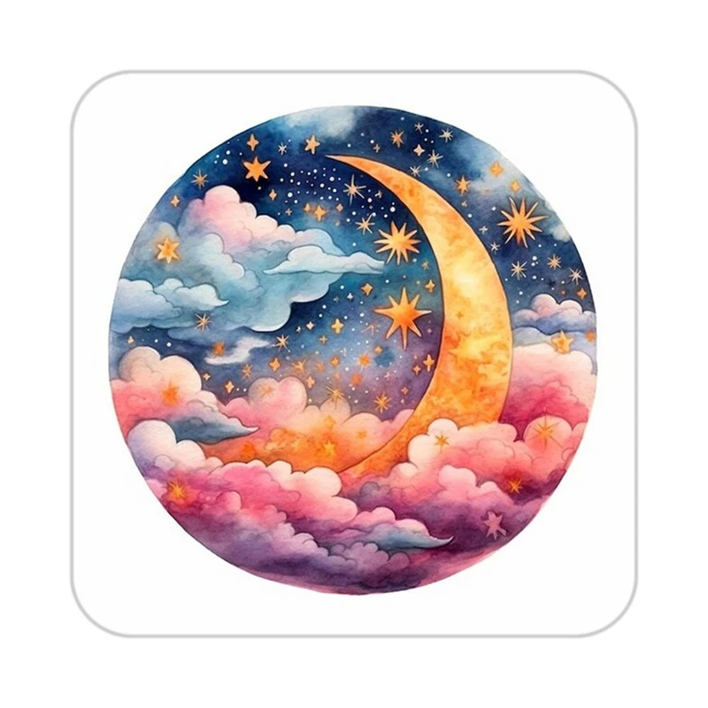 زیر لیوانی کاکتی طرح ماه و ستاره مدل mp53403