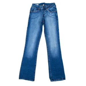 شلوار جین زنانه مدل فیت جلو برفی 