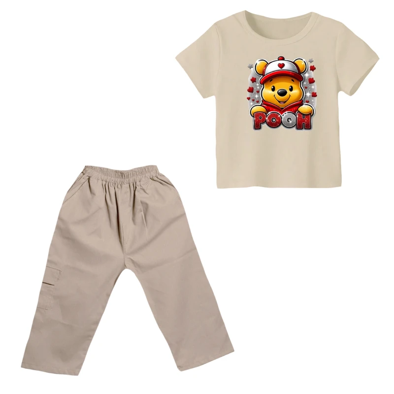 ست تی شرت و شلوارک پسرانه مدل پو کد ۴۲