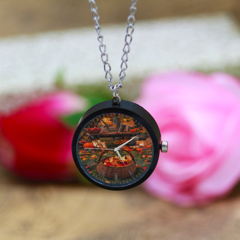 ساعت گردنبندی عقربه ای ناکسیگو مدل پاییزی کد NF12949 ساعت گردنبندی عقربه ای ناکسیگو مدل پاییزی کد NF12949