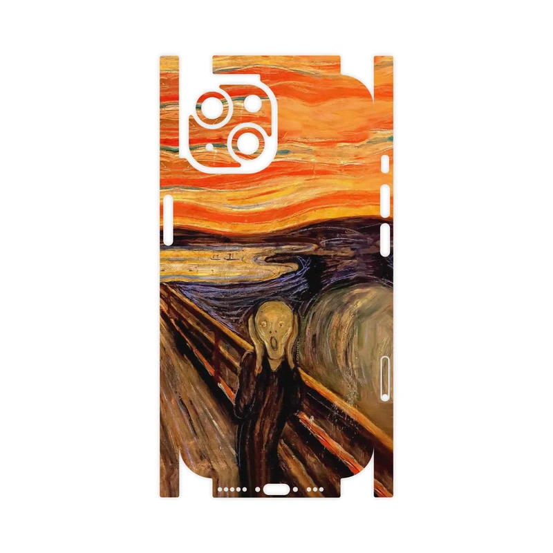 برچسب پوششی ماهوت مدل The Scream of Munch-FullSkin مناسب برای گوشی موبایل اپل iPhone 15