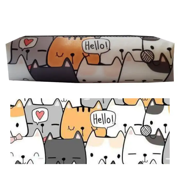 جامدادی مداد سفید مدل گربه زبل