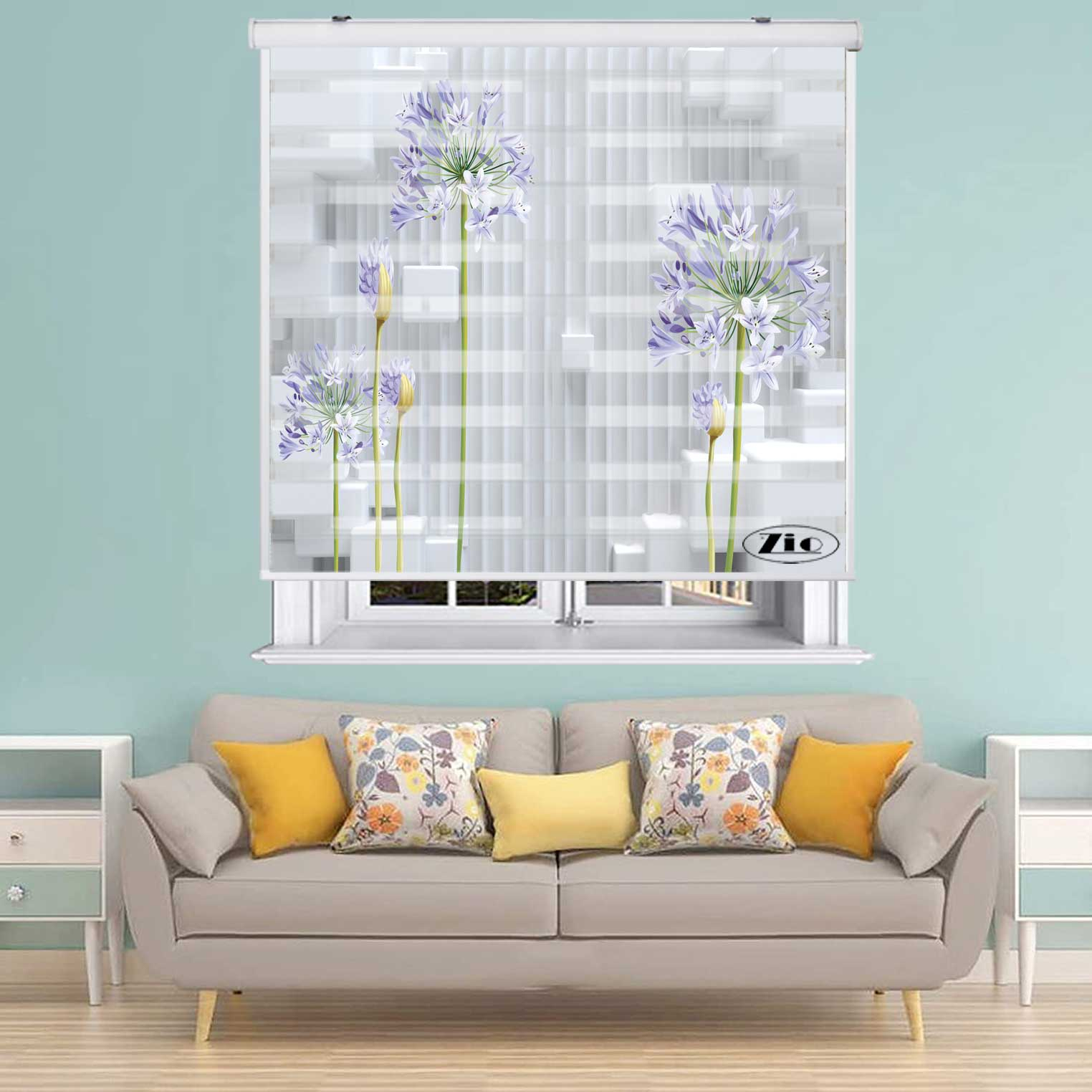 پرده زبرا زیو کد 3D1472 سایز 150X150 سانتی متر