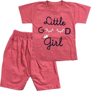 ست تی شرت و شلوارک دخترانه طرح مژه مدل A12 کد 0218