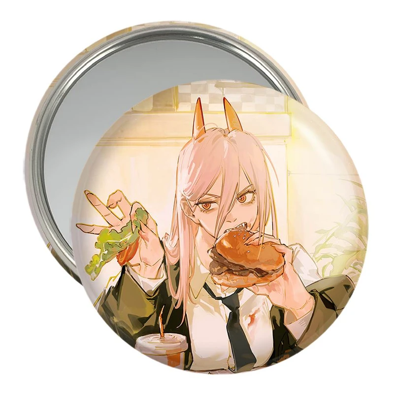 آینه جیبی خندالو مدل پاور انیمه مرد اره ای Chainsaw Man  کد 22308