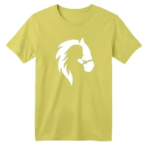 تی شرت آستین کوتاه بچگانه مدل دختر و اسب کد 1  رنگ زرد