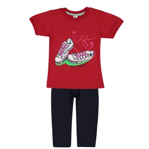 ست تی شرت و شلوار دخترانه بانالی مدل کوهنورد کد 3513