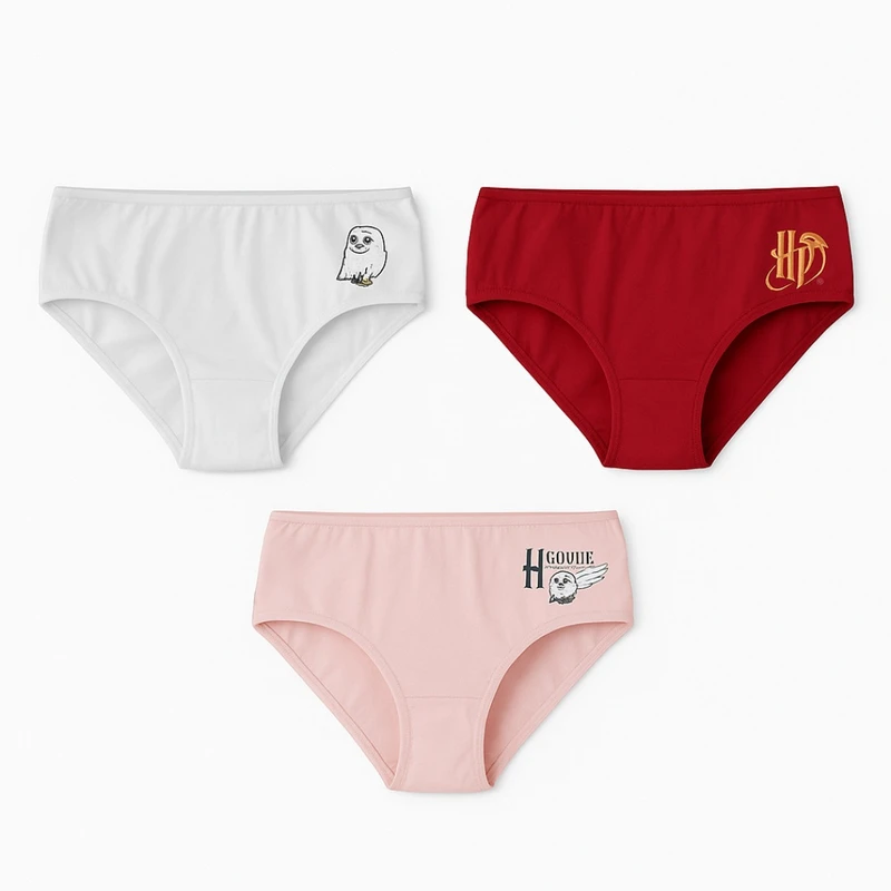 شورت دخترانه هری پاتر مدل 500 مجموعه سه عددی