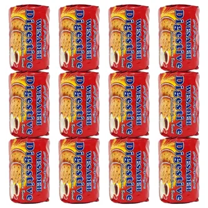 بیسکویت دایجستیو سبوس دار کرم دار آناتا - 200 گرم بسته 12 عددی