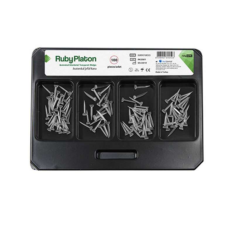وج آناتومیک شفاف اینسی دنتال مدل Transparent Wedge بسته 100 عددی