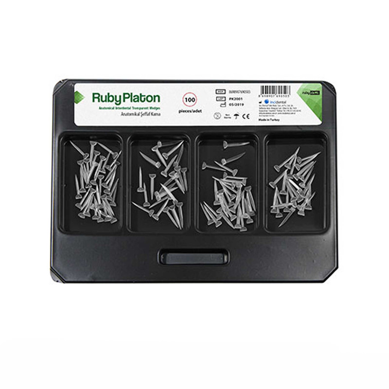 وج آناتومیک شفاف اینسی دنتال مدل Transparent Wedge بسته 100 عددی