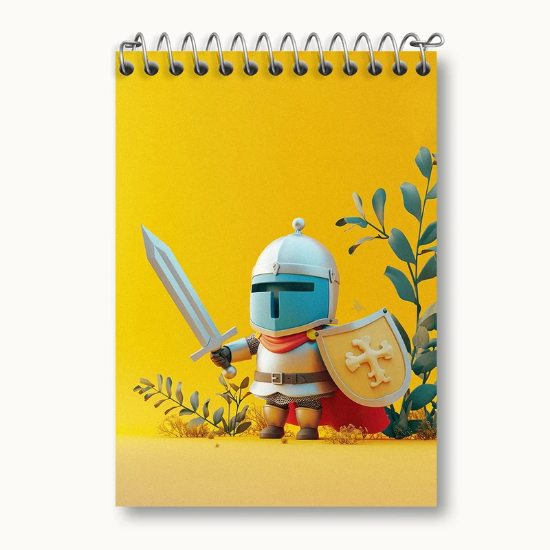 دفتر یادداشت 50 برگ خندالو طرح شوالیه کیوت کد N2261