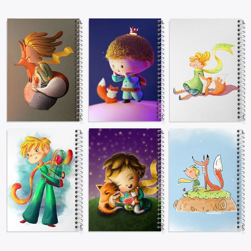 دفتر مشق 100 برگ خندالو طرح شازده کوچولو کد 293 مجموعه 6 عددی