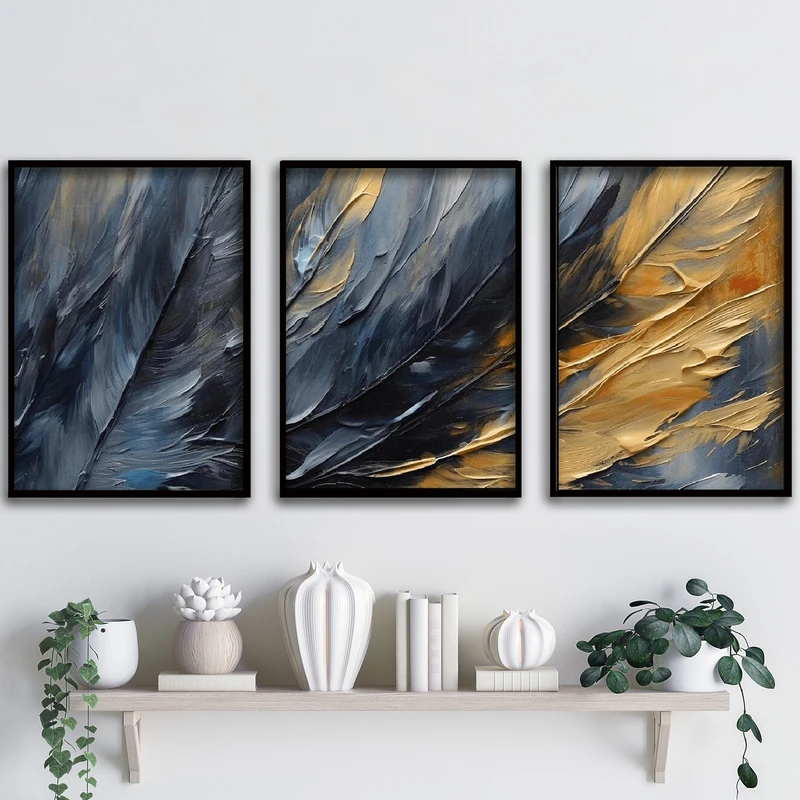 تابلو آتریسا طرح آبستره مدل ATA42 مجموعه 3 عددی 