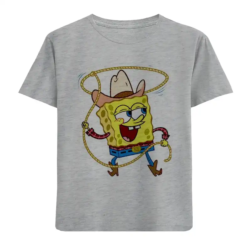 تی شرت آستین کوتاه بچگانه مدل باب اسفنجی F643