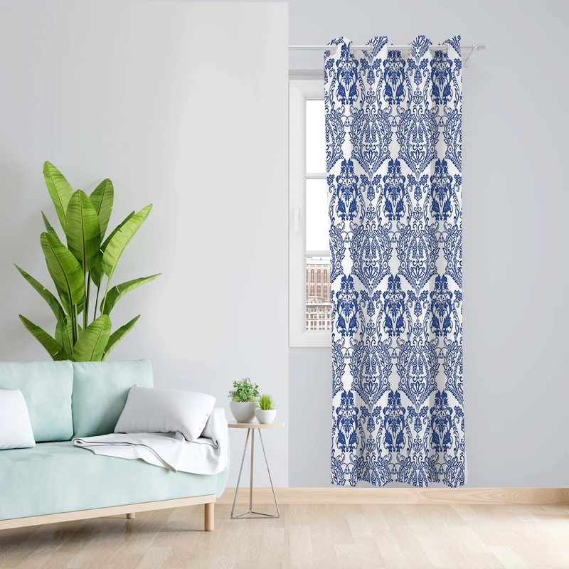 پرده طرح سنتی مدل مخمل پانچی کد 5336 z سایز 140x200 سانتی متر