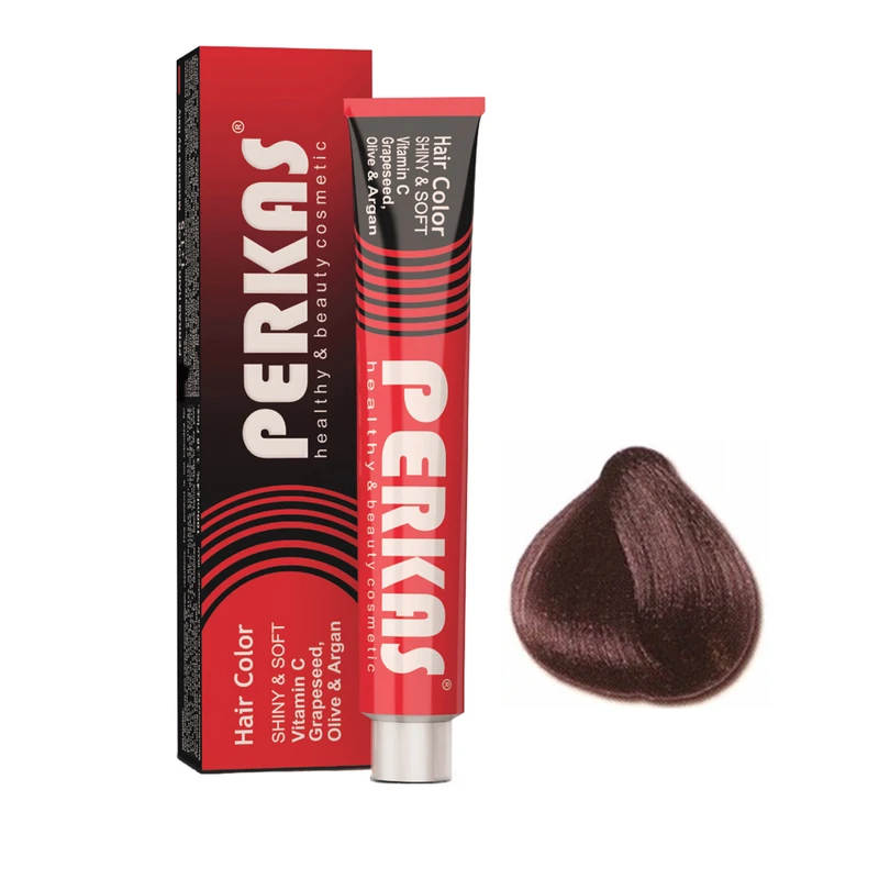 رنگ مو پرکاس شماره 4.04 حجم 100 میلی‌لیتر رنگ فندقی متوسط