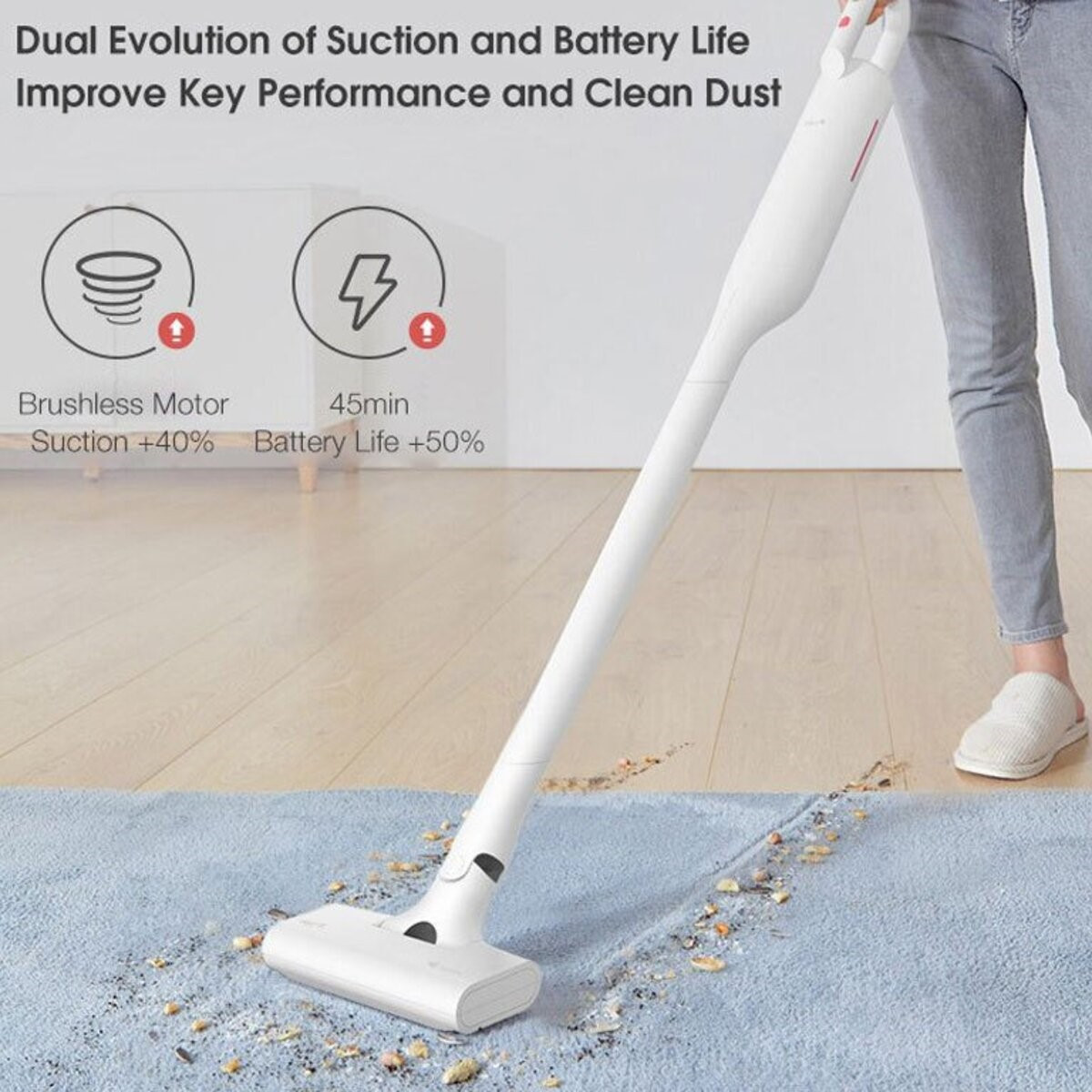 جارو شارژی عصایی درما مدل VC01 Max