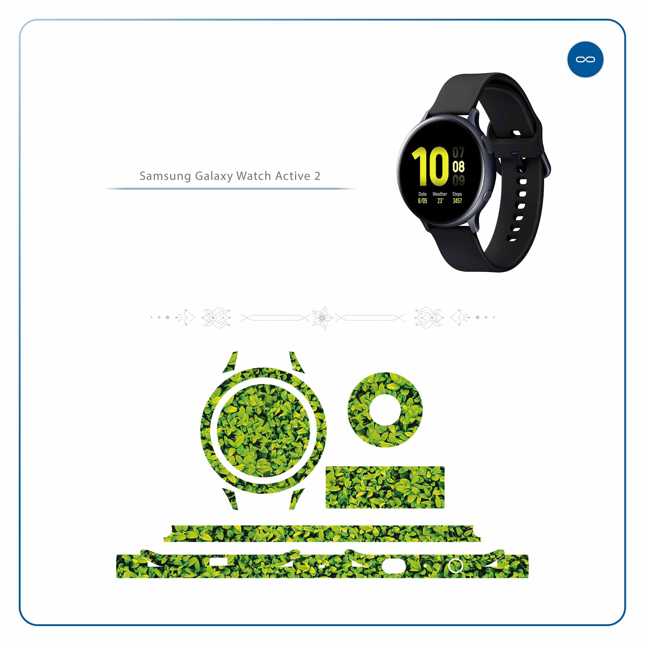 برچسب ماهوت طرح Leafs مناسب برای ساعت هوشمند سامسونگ Galaxy Watch Active 2 44mm