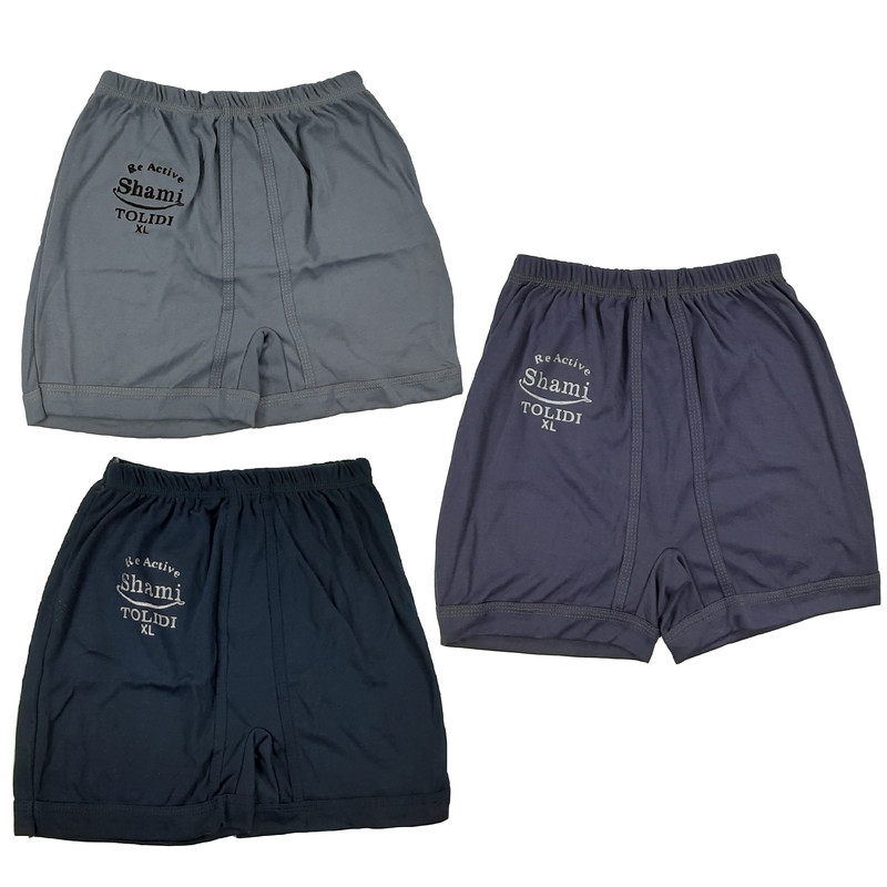 شورت مردانه مدل پادار شامی کد 1805 مجموعه 3 عددی