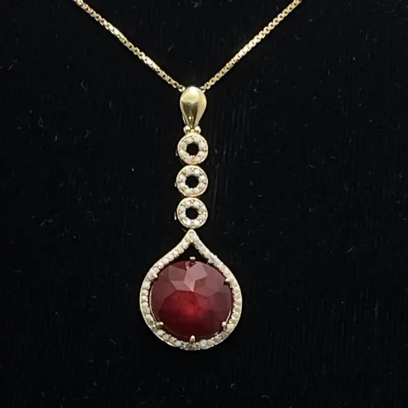 گردنبند طلا 18 عیار زنانه مدل GA009 طرح اشکی