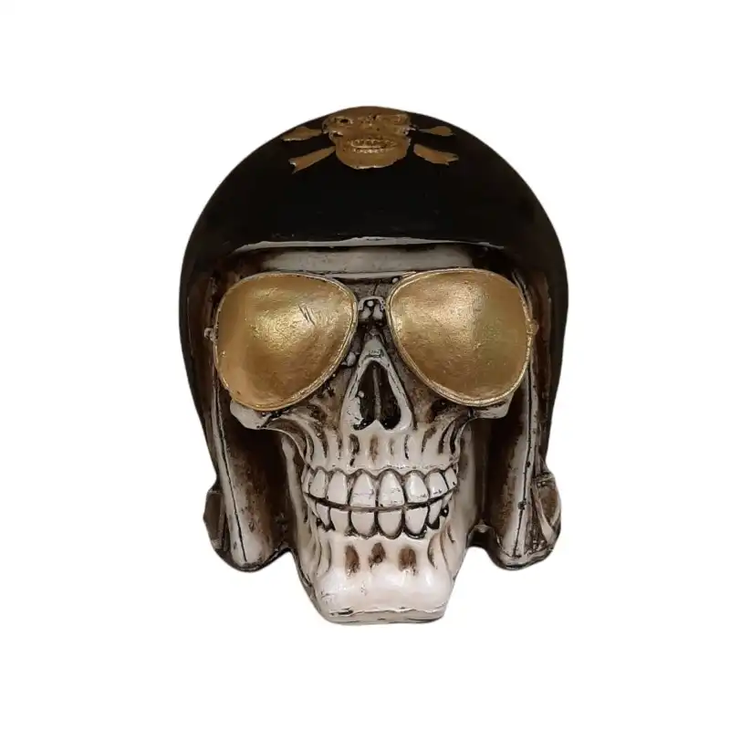 مجسمه دنیا دکوری سرمد مدل جمجمه اسکلت طرح عینکی