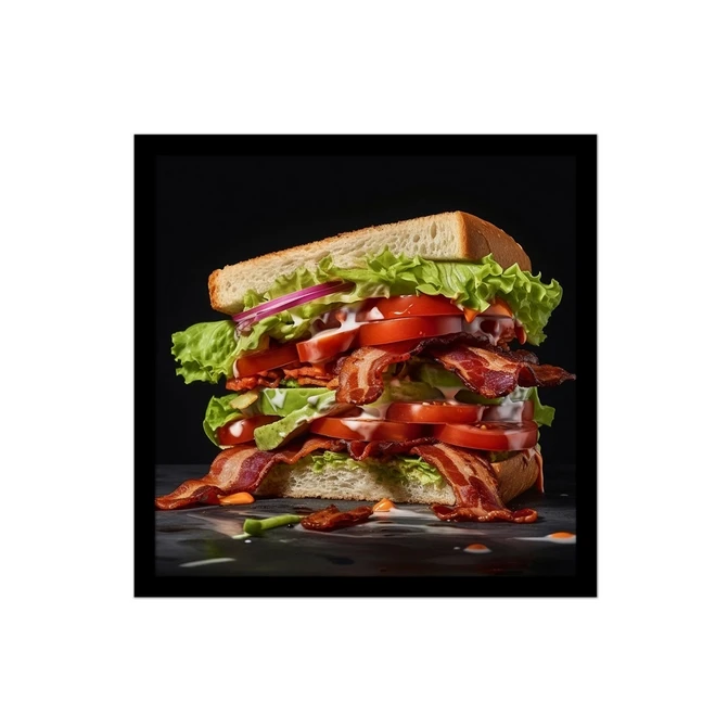 تابلو نوری بکلیت طرح ساندویچ و فست فود مدل لایت باکس B-MID-20902