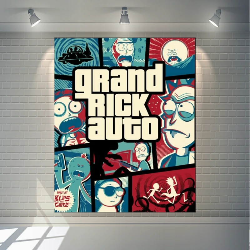 تابلو بوم طرح ریک مورتی مدل GRAND کد SDB8705