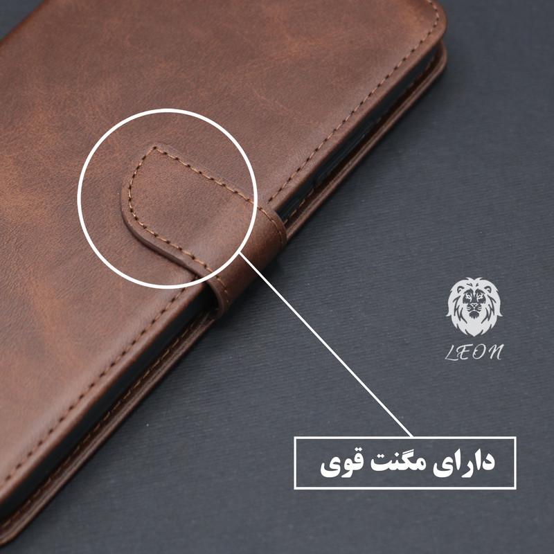 کیف کلاسوری لئون مدل Bors Oro مناسب برای گوشی موبایل شیائومی Poco M4 Pro 4G