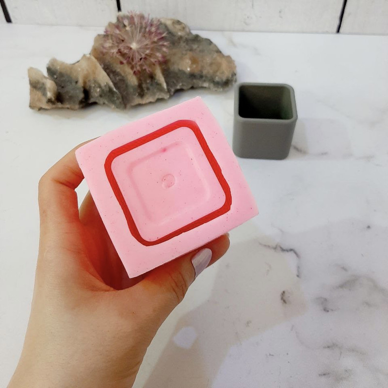 قالب سیلیکونی مدل گلدان طرح مربع