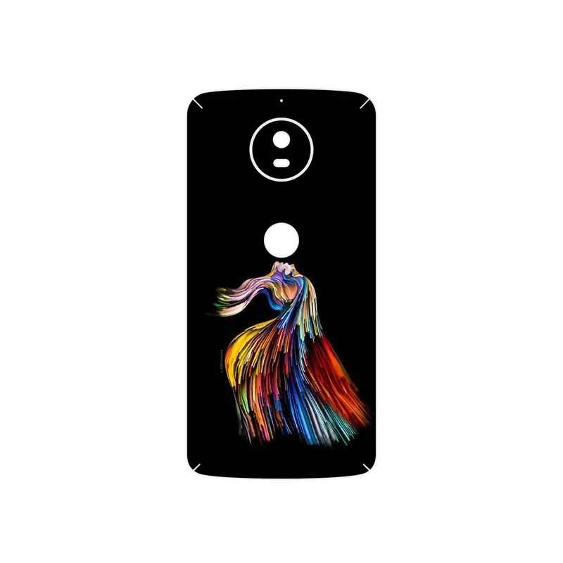 برچسب پوششی ماهوت مدل Rainbow Hair Digital Art مناسب برای گوشی موبایل موتورولا Moto G5S