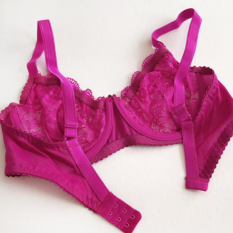 سوتین زنانه پانیذ مدل فنردار کد 66370-07 رنگ سرخابی