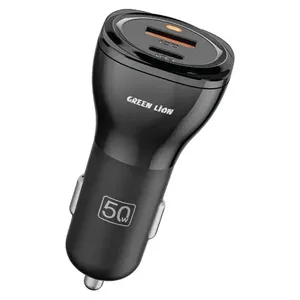 شارژر فندکی 30 وات 2 پورت گرین لاین مدل GNCC50WQPDBK