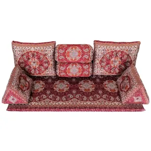 ست 7 تکه پشتی ترمه مدل شاه نشین 