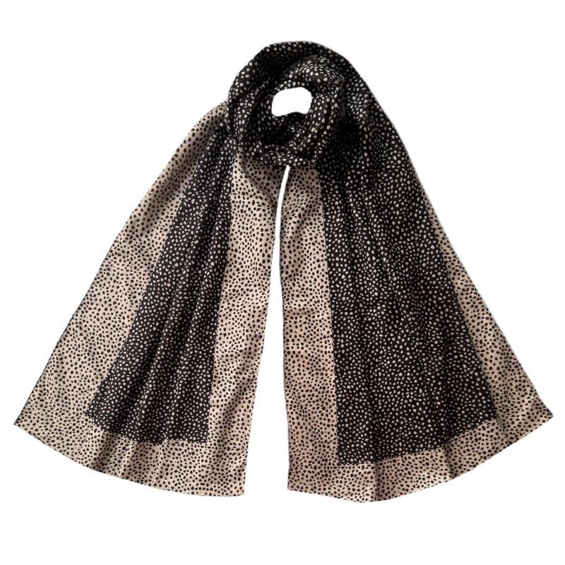 شال زنانه مدل موهر مخمل پاییزی زمستانه خالخالی حاشیه دار