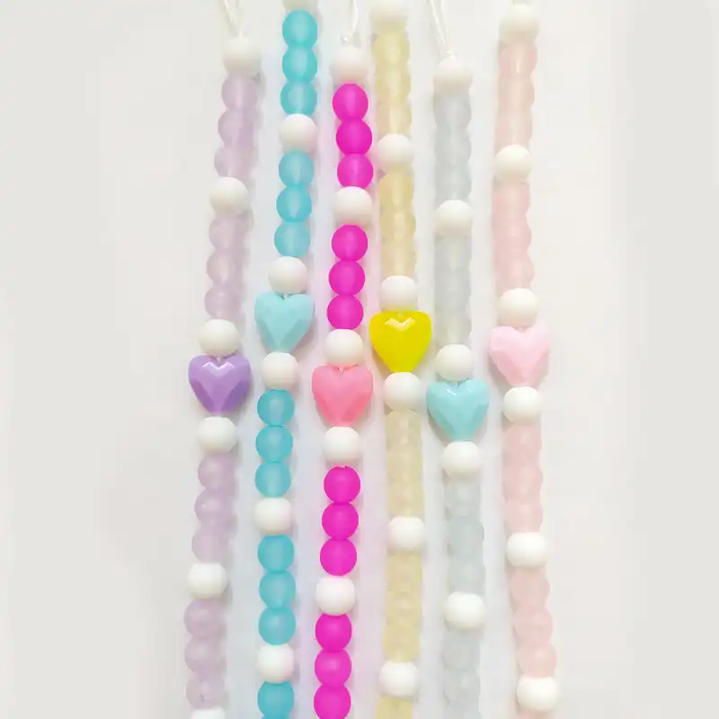 زنجیر پستانک مدل قلب و مهره یخی و چشم نظر