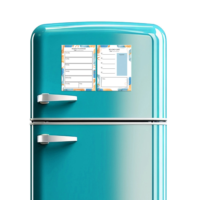 تخته وایت برد لاژید مدل برنامه ریزی سایز 14x18 سانتی متر مجموعه 2 عددی