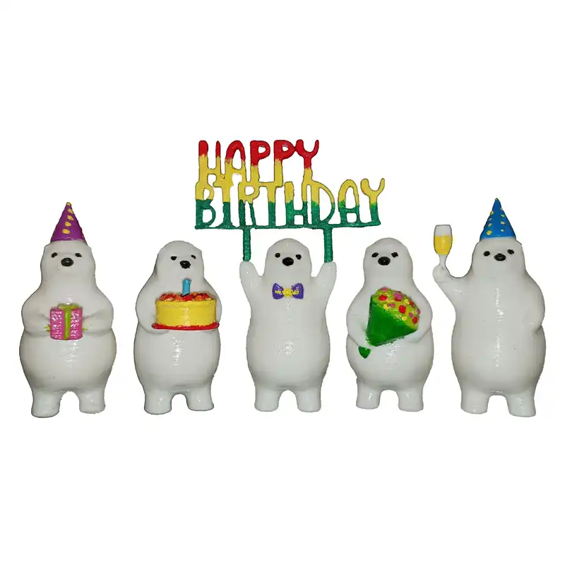 مجسمه مدل خرس های فانتزی در جشن تولد کد 76-10 مجموعه 5 عددی