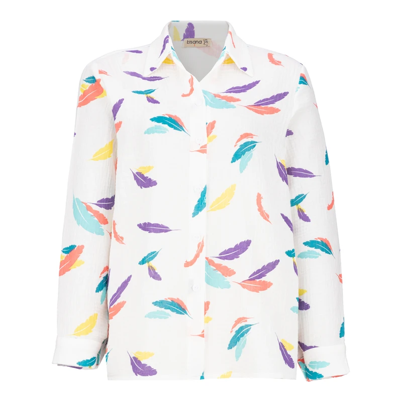 شومیز آستین بلند یقه برگردان زنانه السانا مدل پارسانا کد 243336