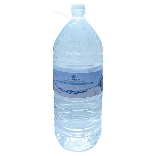 آب مقطر استریل فوق دیونیزه کوثر کد 85 حجم 3000 سی سی بسته 6 عددی