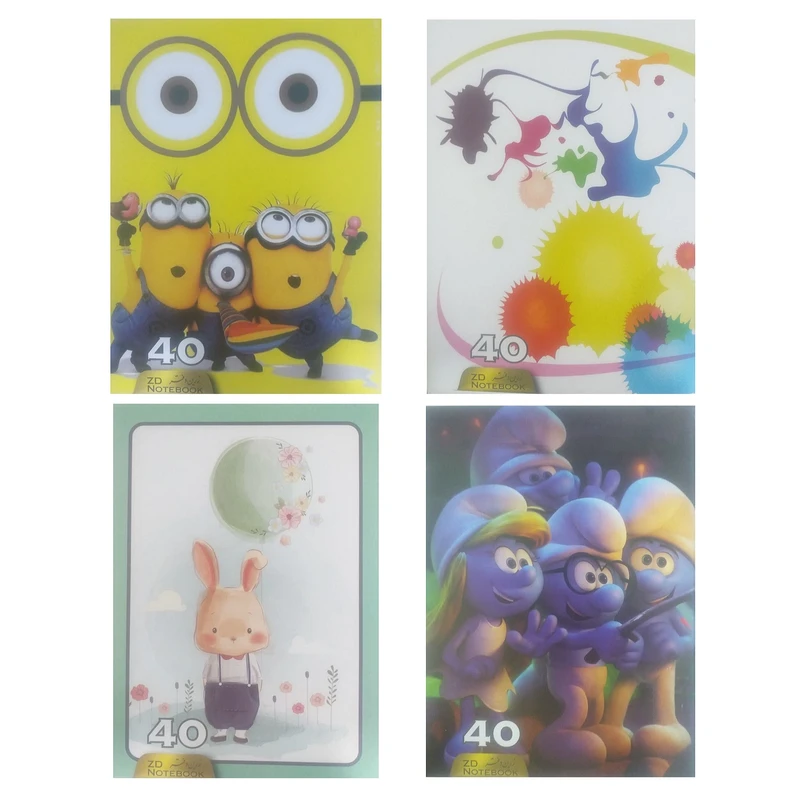 دفتر نقاشی 40 برگ زرین مدل دانش آموزی بسته 4 عددی